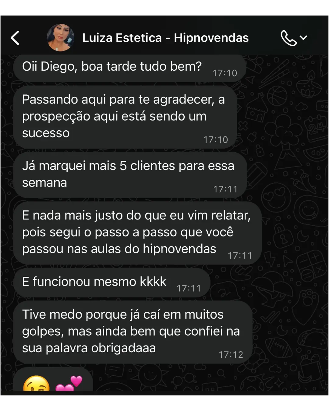 Depoimento 2 — aluno Hipnovendas